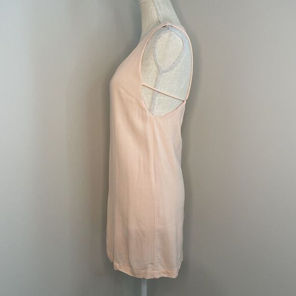 Vestique Pink Sleeveless Mini Dress Back Cut Out Women's Size Small Sundress - Picture 4 of 12
